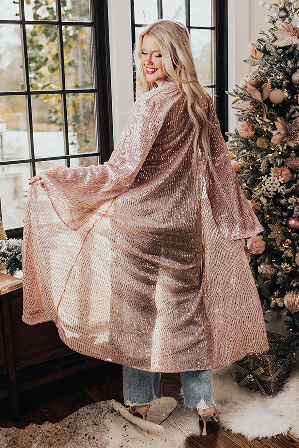 BLUSHED & BRIGHT sequin duster