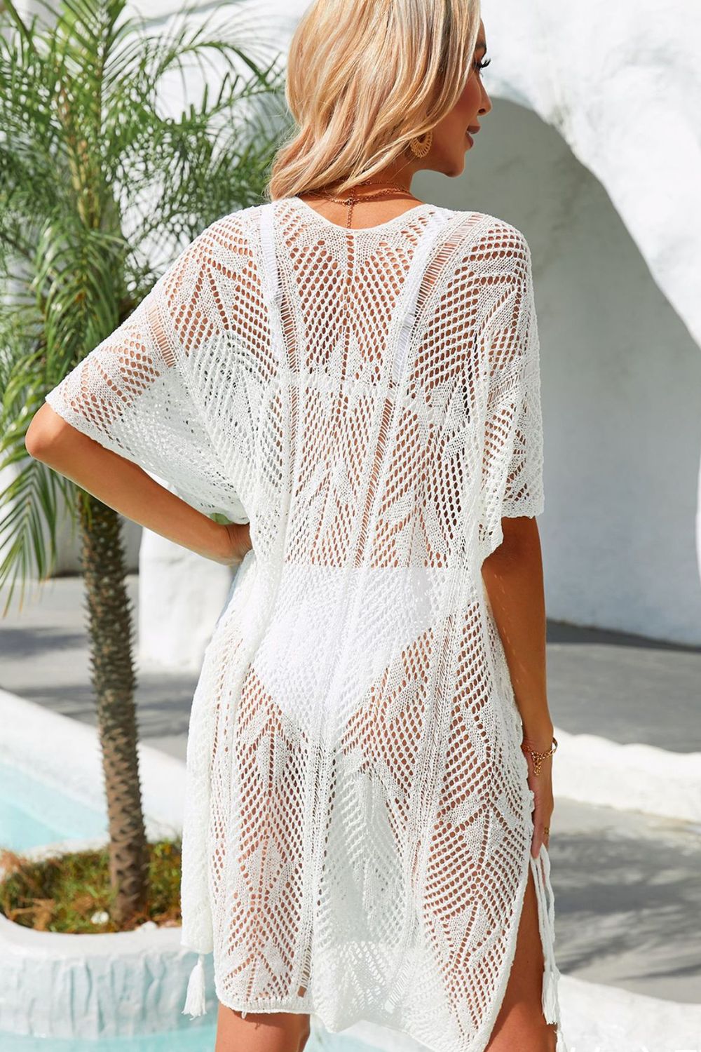 VACATION tasseled cover-up